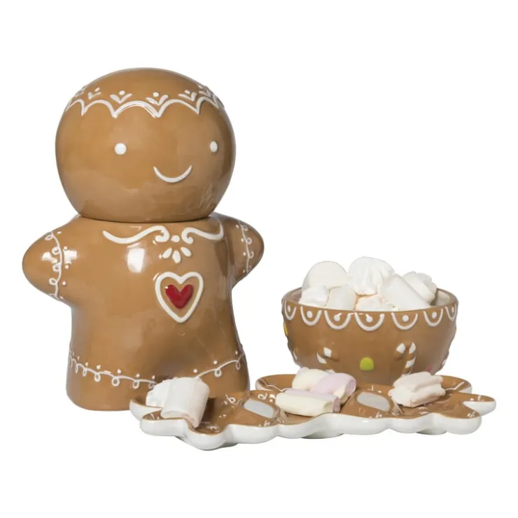 Xenos Schaaltje gingerbread - bruin - 14.9x25.8 cm- Schalen