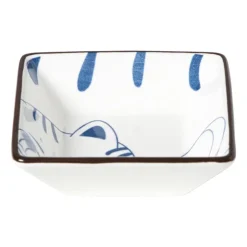Xenos Schaaltje Mico kat klein - blauw/wit - 3x9.2x9.2 cm- Sushi Servies|Schalen