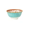 Xenos Schaaltje Nane klein - oranje/blauw - ø9.2x4.8 cm- Tapasservies|Schalen