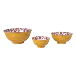Xenos Schaaltje Nore klein - paars/geel - ø9.2x4.8 cm- Tapasservies|Schalen