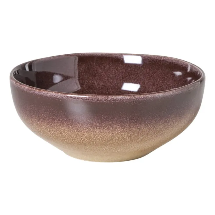 Xenos Schaaltje Olivia - bordeauxrood/beige - ø16.8x7 cm- Schalen