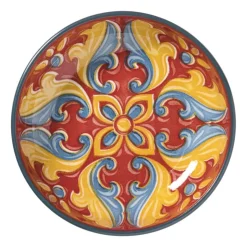 Xenos Schaaltje Pablo klein - rood/blauw - ø8.7x2.4 cm- Tapasservies|Schalen