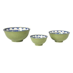 Xenos Schaaltje Rene groot - groen/blauw - ø15.8x7.3 cm- Tapasservies|Schalen