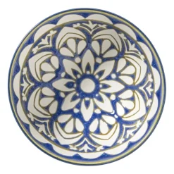 Xenos Schaaltje Rene middel - groen/blauw - ø12.3x5.8 cm- Tapasservies|Schalen