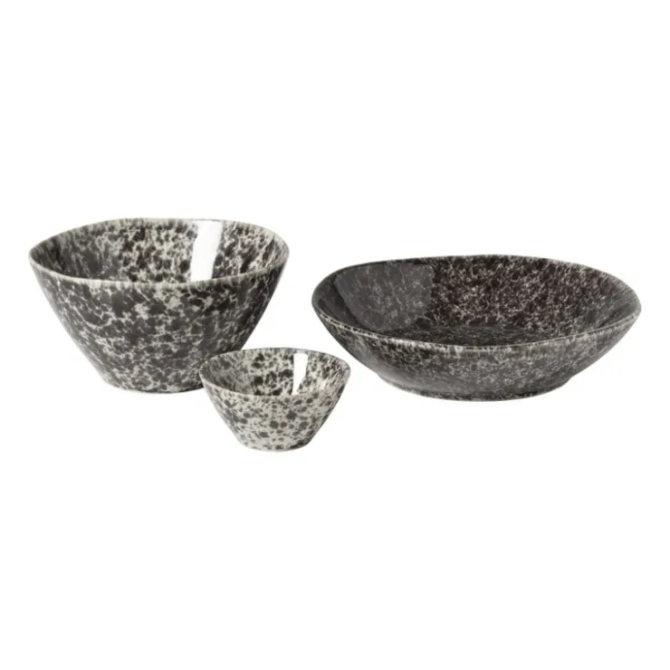 Xenos Schaaltje Roots - zwart/wit - ø15.7x8.2 cm- Schalen