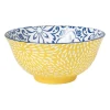 Xenos Schaaltje Sen - blauw/geel - ø15.8x7.3 cm- Tapasservies|Schalen