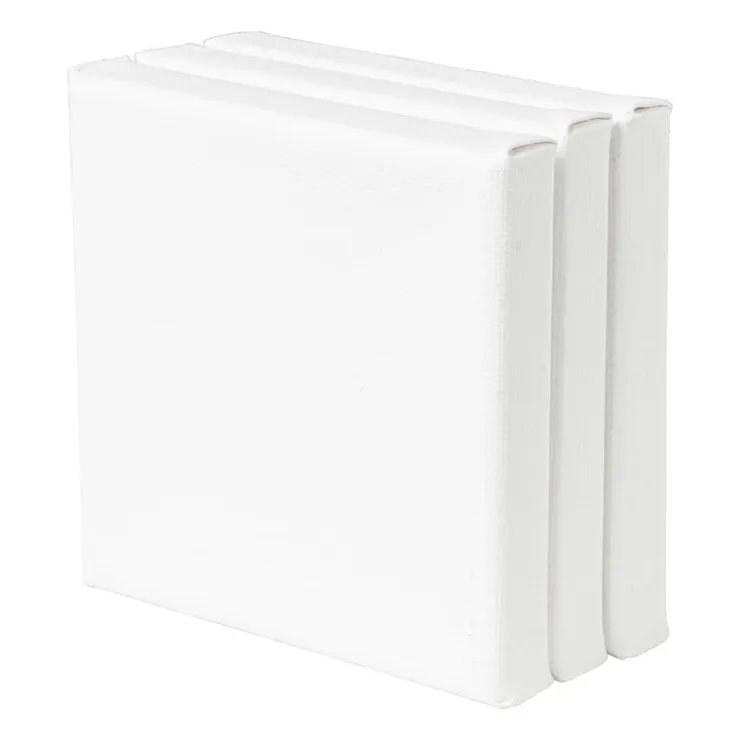 Xenos Schildersdoek canvas - 10x10 cm - set van 3- Schildersdoeken
