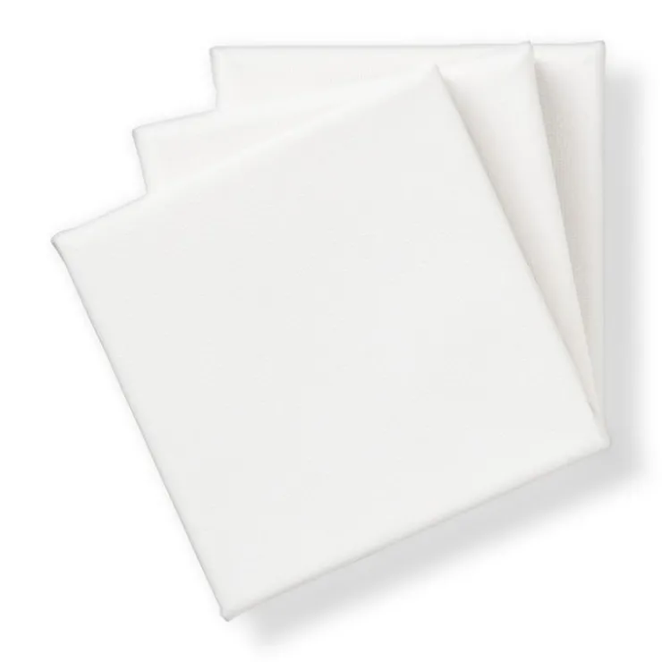 Xenos Schildersdoek canvas - 10x10 cm - set van 3- Schildersdoeken