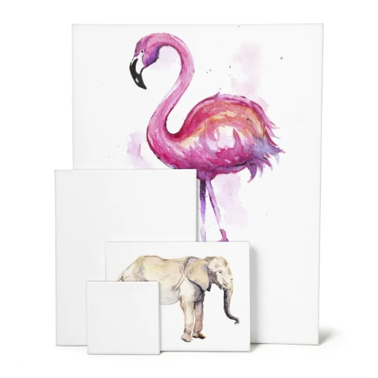 Xenos Schildersdoek canvas - 20x20 cm - set van 3- Schildersdoeken