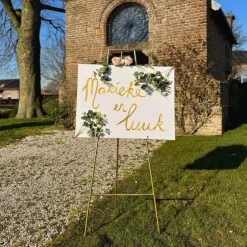 Xenos Schildersezel voor welkomstbord - goud - 146.7 cm- Schildersezels|Bruiloft