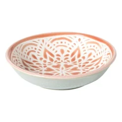 Xenos Schoteltje Abby - blauw/roze - ø9.7x2 cm- Tapasservies|Schalen