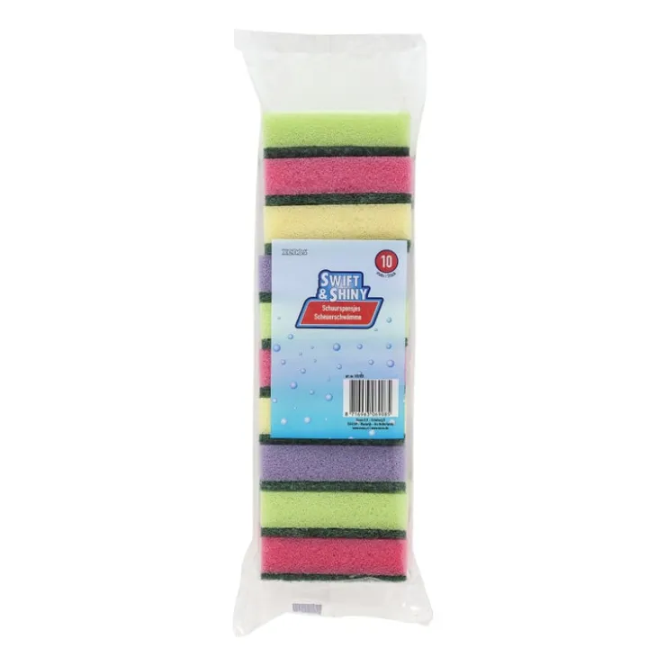 Xenos Schuursponsjes - set van 10- Schuursponsjes