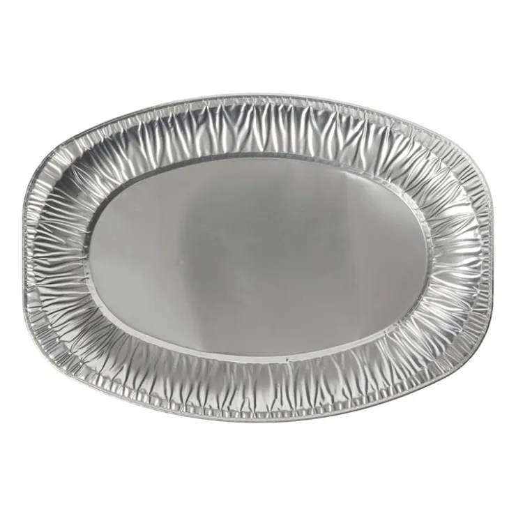 Xenos Serveerschaal - aluminium - 2.4x35.2x24.7 cm - set van 3- Wegwerpservies