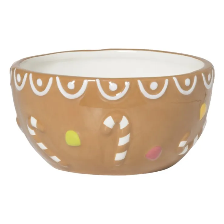 Xenos Serveerschaaltje gingerbread - bruin - ø14x6.9 cm- Schalen