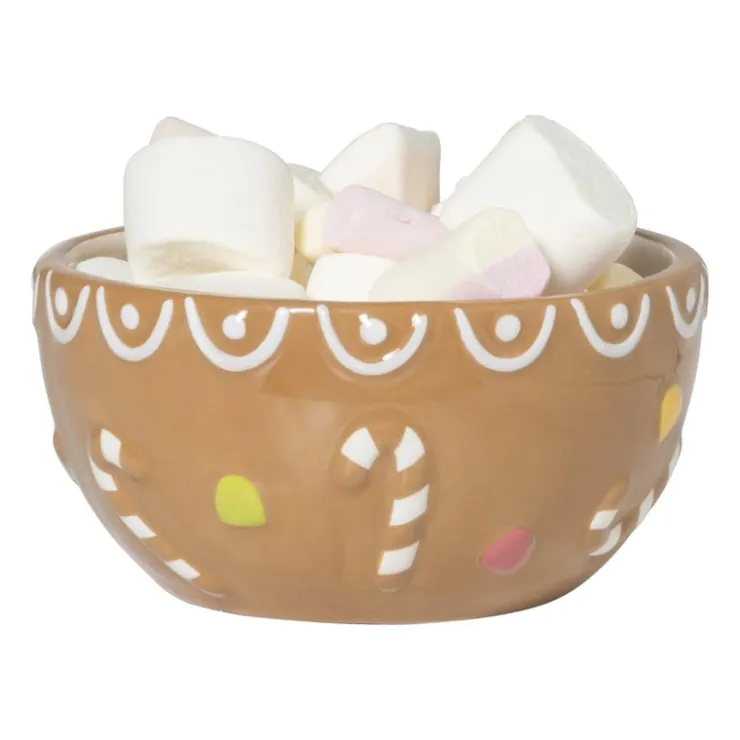 Xenos Serveerschaaltje gingerbread - bruin - ø14x6.9 cm- Schalen