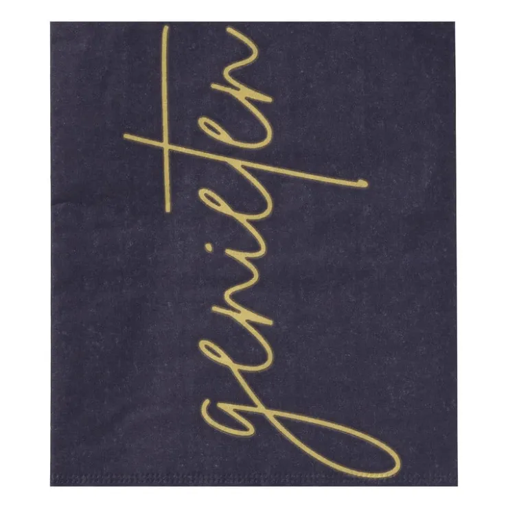 Xenos Servet lang - blauw - 33x33 cm- Kertservetten