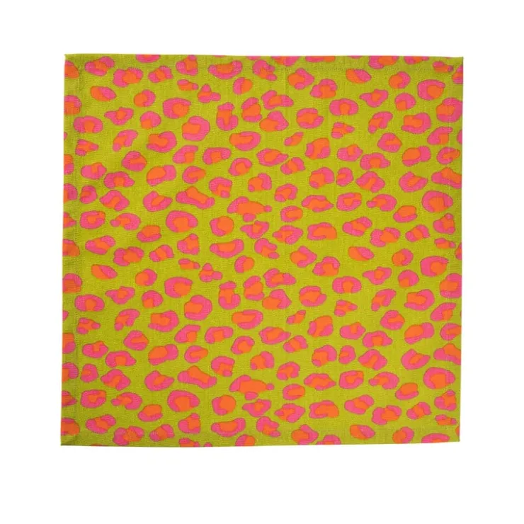 Xenos Servet met luipaardprint - multikleur- Servetten
