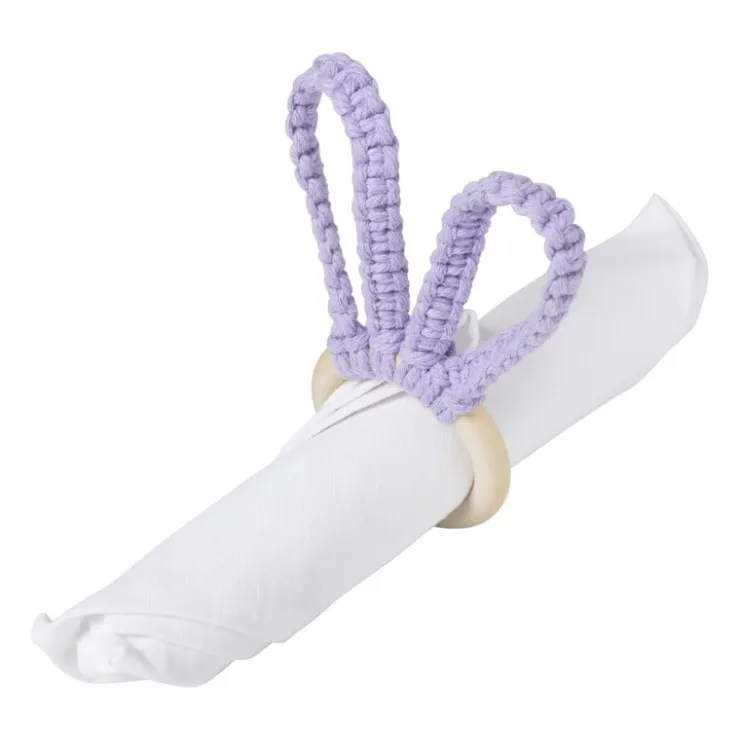 Xenos Servetring konijn - diverse kleuren - ø6.5x15 cm- Servetten|Servetringen