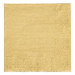 Xenos Servetten - goudkleurig - set van 20- Papieren Servetten|Servetten