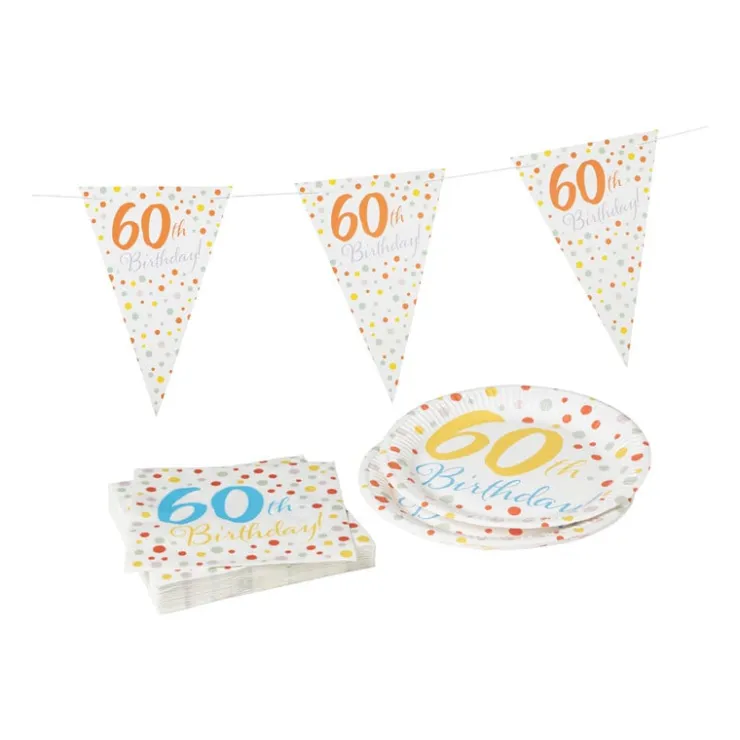 Xenos Servetten 60 jaar - 20 stuks- Papieren Servetten|Verjaardagen