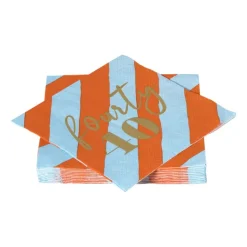 Xenos Servetten 40 jaar - blauw - set van 20- Papieren Servetten|Verjaardagen