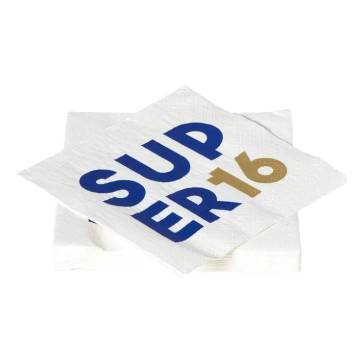 Xenos Servetten 16 jaar - blauw - set van 20- Papieren Servetten|Verjaardagen