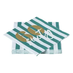 Xenos Servetten 60 jaar - groen - set van 20- Papieren Servetten|Verjaardagen