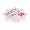 Xenos Servetten 18 jaar - roze - set van 20- Papieren Servetten|Verjaardagen