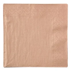 Xenos Servetten - roségoudkleurig - set van 20- Papieren Servetten|Servetten