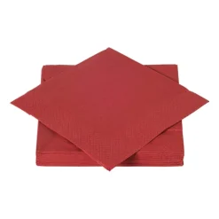 Xenos Servetten bordeauxrood - 33x33 cm - set van 20- Papieren Servetten|Servetten