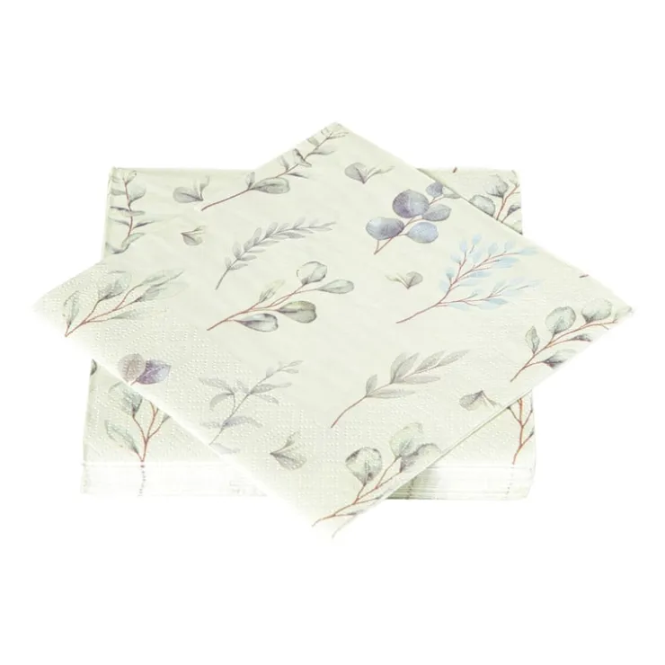 Xenos Servetten botanisch - 33x33 cm - set van 20- Papieren Servetten|Servetten