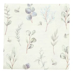 Xenos Servetten botanisch - 33x33 cm - set van 20- Papieren Servetten|Servetten