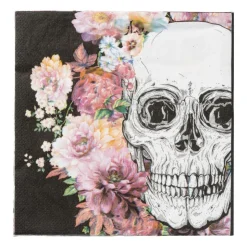 Xenos Servetten Day of the Dead - set van 20 - 19x17 cm- Servetten