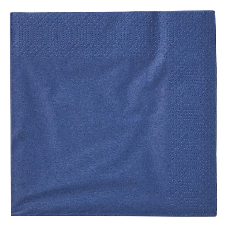 Xenos Servetten donkerblauw - 33x33 cm - set van 20- Papieren Servetten|Servetten