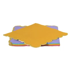 Xenos Servetten kartelrandje - multikleur - set van 16- Papieren Servetten