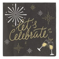 Xenos Servetten let's celebrate - papier - 33x33 cm- Servetten