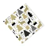 Xenos Servetten rendier boom - set van 20 - wit - 33x33 cm- Kertservetten