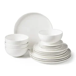 Xenos Serviesset - 16 delig - rond - wit - 4 persoons- Serviessets