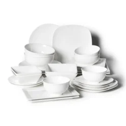 Xenos Serviesset - 16 delig - rond - wit - 4 persoons- Serviessets