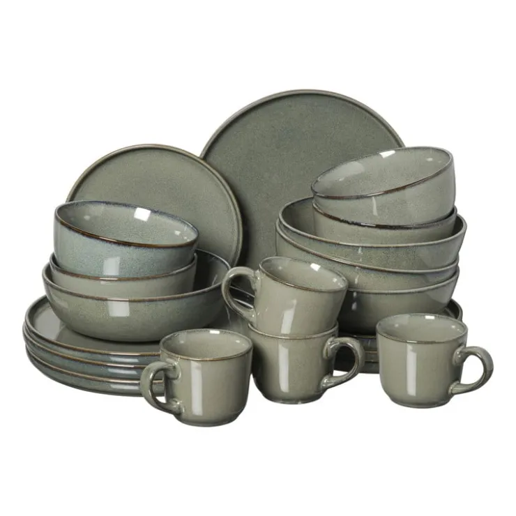 Xenos Serviesset 20-delig - groen - 4 persoons- Serviessets|Kerstservies