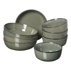 Xenos Serviesset 20-delig - groen - 4 persoons- Serviessets|Kerstservies