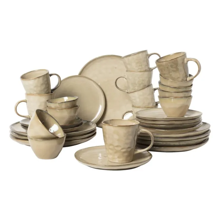 Xenos Serviesset Toscane - beige - 32-delig - 8 persoons- Serviessets