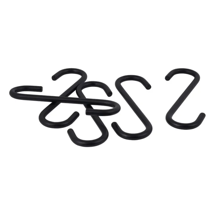Xenos S-haken - zwart - set van 5- Wandrekken