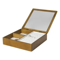 Xenos Sieradendoos met teddy - bruin/wit - 3 vakken- Sieraden Opbergen
