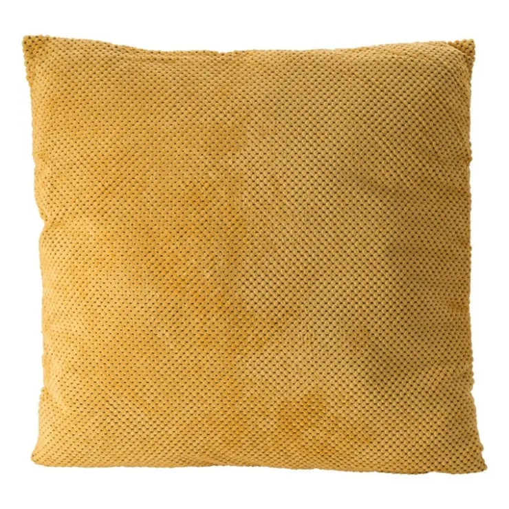 Xenos Sierkussen blokje - okergeel - 60x60 cm- Kussens
