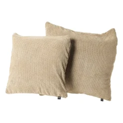Xenos Sierkussen met blokjes - beige - 45x45 cm- Kussens
