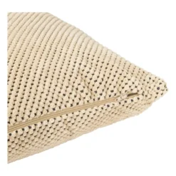 Xenos Sierkussen met blokjes - beige - 45x45 cm- Kussens