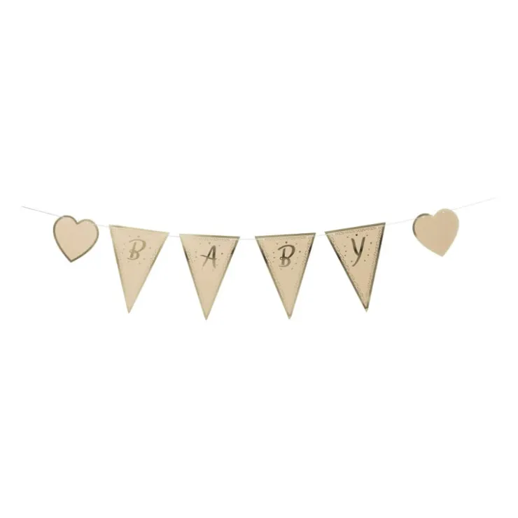 Xenos Slinger baby - bruin/goud - 2x200 cm- Babyshower