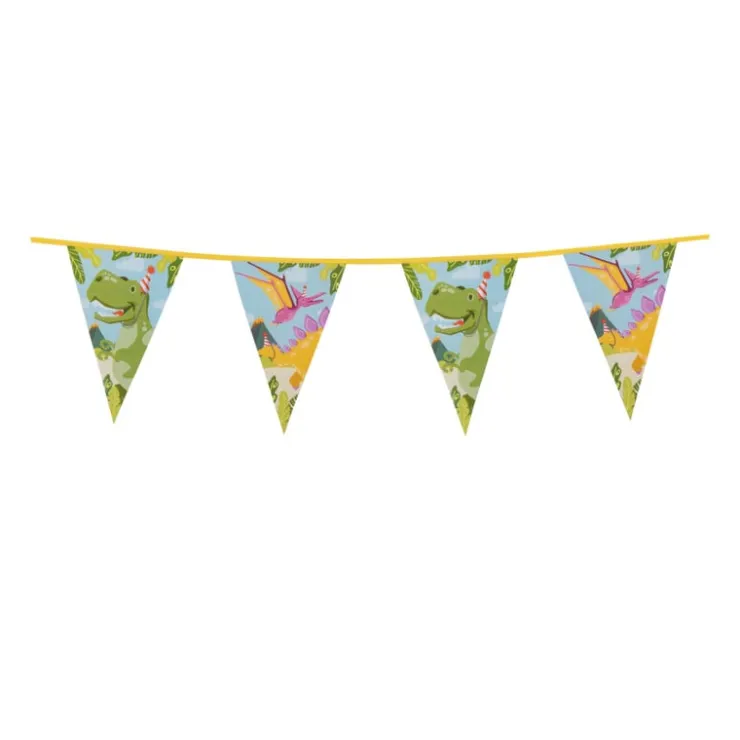 Xenos Slinger dino - mulitkleur - 6 meter- Slingers|Kinderfeestjes