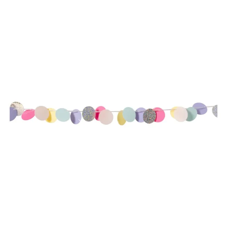 Xenos Slinger gekleurde rondjes - papier - 50 cm- Slingers